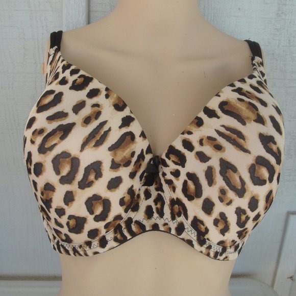 Pink K Leopard/Cheetah Print Underwire Bra Size 42D - Picture 1 of 7